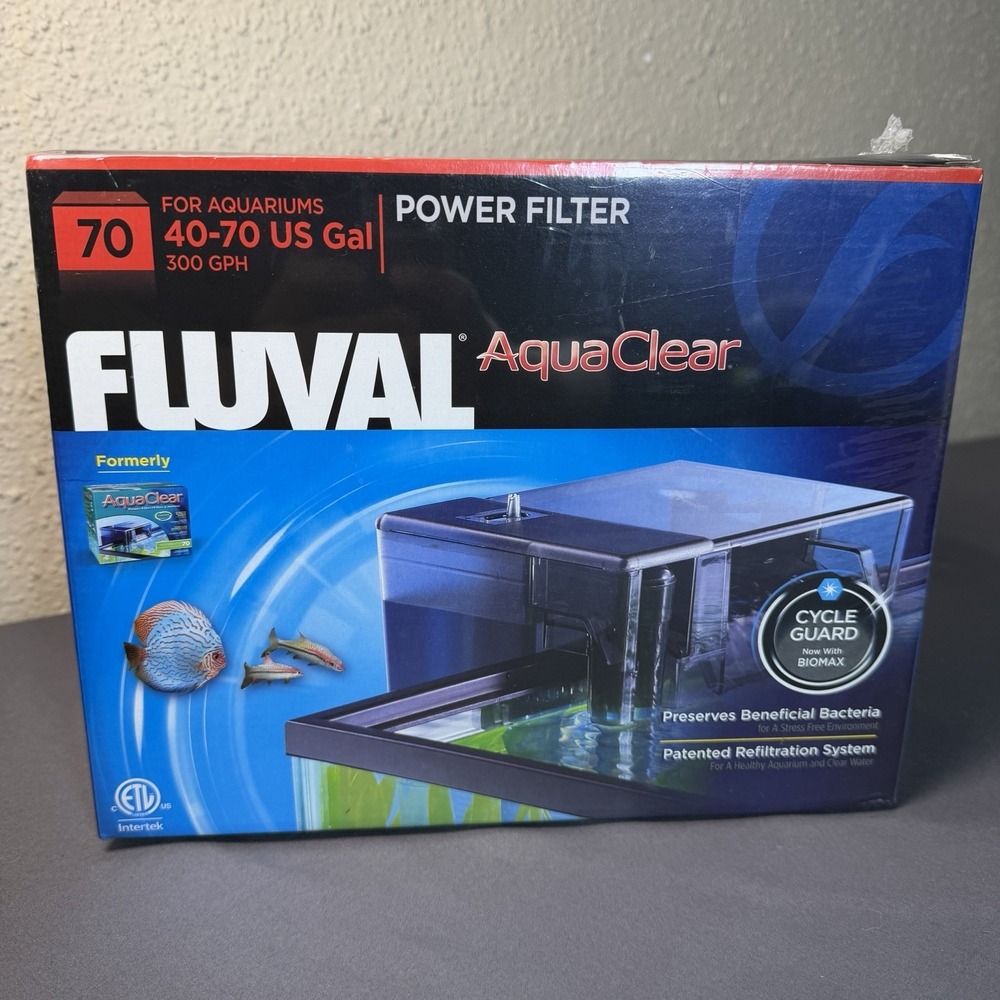 Fluval 70 AquaClear Aquarium Power Filter System for 40-70 US Gallon Tanks
